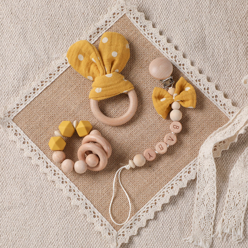 1pc Baby Rattle Wooden Ring Be - огляд і ціна Baby Products Pictures
