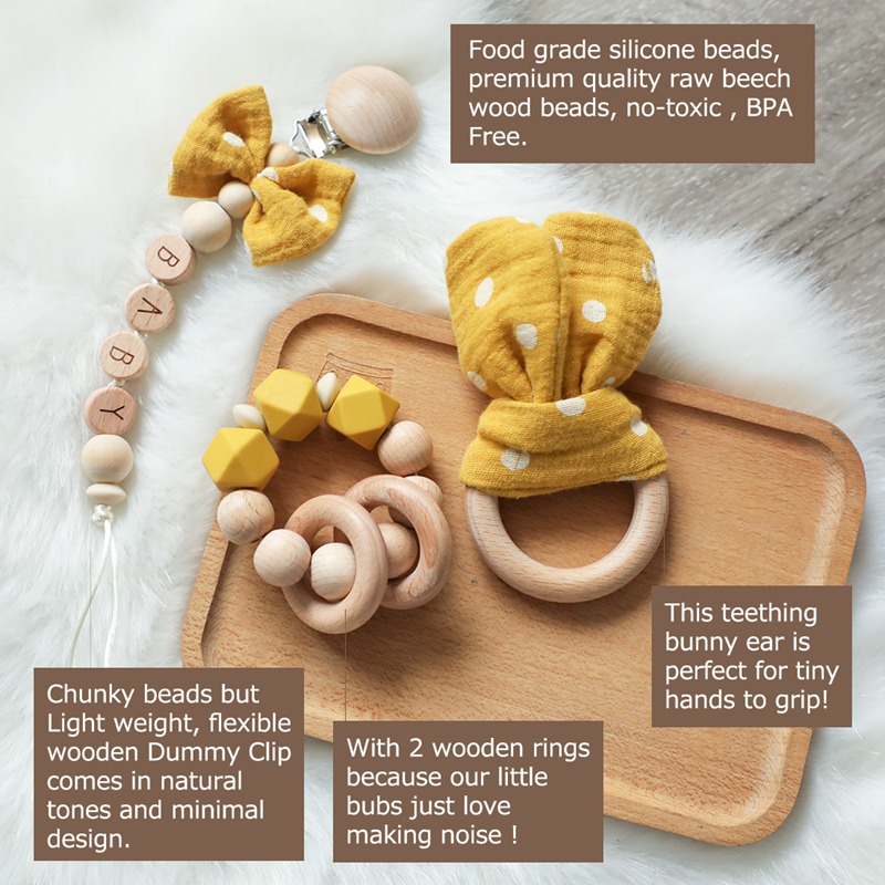 1pc Baby Rattle Wooden Ring Be - огляд і ціна Baby Products Pictures