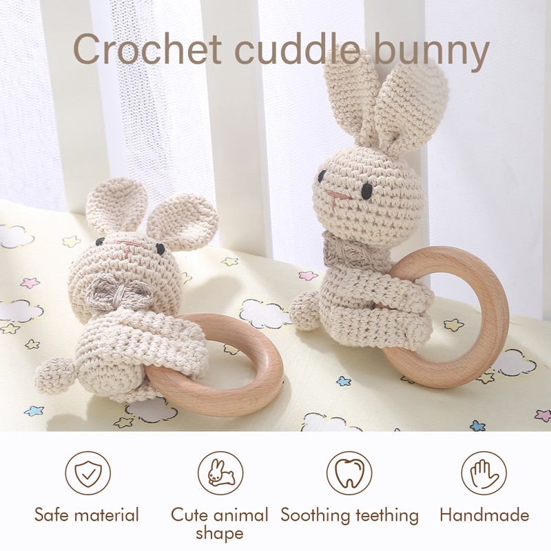 1PC Crochet Animal Rabbit Ratt - огляд і ціна Baby Products Pictures
